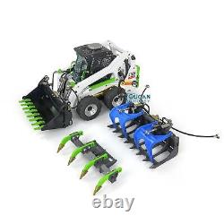 LESU 1/14 Wheeled Skid Steer Hydraulic RC RTR Loader Aoue LT5H Gripper Scarifier