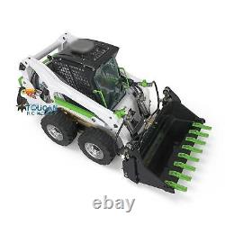 LESU Assembled 1/14 Metal Wheeled Skid-Steer RC Hydraulic Loader Aoue LT5H Light