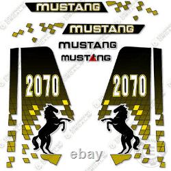 Mustang 2070 Decal Kit Skid Steer Replacement Stickers 3M Vinyl