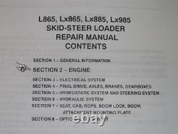 NEW HOLLAND L865 Lx865 Lx885 SKID STEER SERVICE SHOP REPAIR WORKSHOP MANUAL