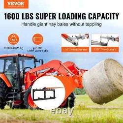 NEW VEVOR 49 Hay Spear Bale Spears Skid Steer Loader Tractor Attachment 1600lbs