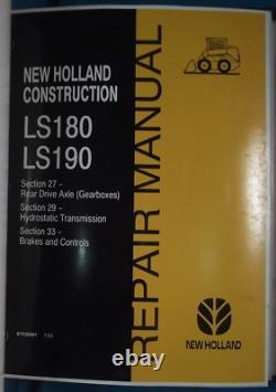 New Holland Ls180 Ls190 Skid Steer Loader Service Shop Repair Workshop Manual