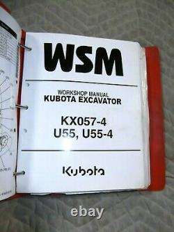 Original Kubota Kx057-4 U55 U55-4 Mini Excavator Workshop Service Manual