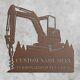 Personalized Drilling Skid Steer Metal Sign. Custom Drilling Machine Wall Decor
