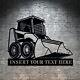 Personalized Skid Steer Name Metal Sign. Custom Wheel Loader Wall Decor Gift