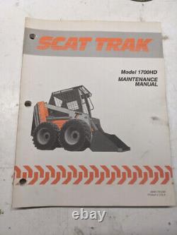 Scat Trak Maintenance Manual Repair Model 1000hd 1300hd 1988 Skid Steer Loader