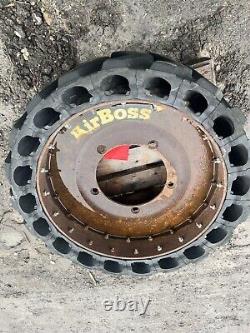 Solid Wheel Rim Tyre £300+vat Skidsteer Loader Airboss 12.5x18 5 Stud