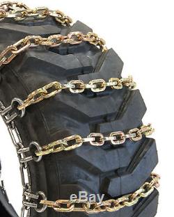 Titan Chain Skid Steer / Loader Square 2-Link Spacing Tire Chains fits 10X16.5