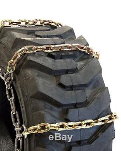 Titan Chain Skid Steer / Loader Square 4-Link Spacing Tire Chains fits 12X16.5