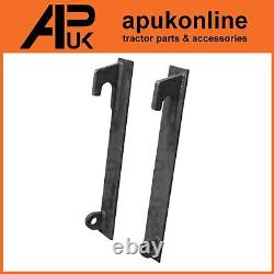 Weld on Loader Brackets Pair 630mm Hook Hole for JCB Qfit Telehandler Skid Steer