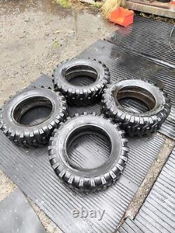 X4 BKT 10-16.5 Skid Steer Tractor Tyres 8 Ply Rating Load Range D