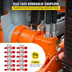 12 ensembles de coupleurs rapides hydrauliques à face plate NPT 1/2\ pour mini-chargeuse Bobcat