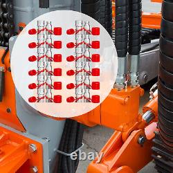 12 ensembles de coupleurs rapides hydrauliques à face plate NPT 1/2\ pour mini-chargeuse Bobcat