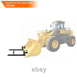 1500lb 43 Tracteur Clamp sur Fourche Palette Avec Barre Stabilisatrice Chargeur Compact Lourd