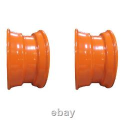 (2) Acier Orange 8.25 X 16.5 Jantes De Roue 8 Lug S'adapte Bobcat Steer Loader