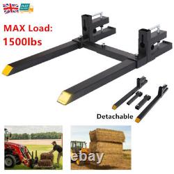 2PCS Pince Sur Fourches à Palettes 1500lbs Pour Chargeur de Tracteur Agricole Godet Skid Steer UK