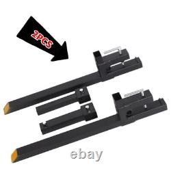 2PCS Pinces à palettes 1500lbs Pour Chargeur de Tracteur Agricole Seau Skid Steer UK