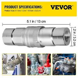 4x Accouplements rapides plats hydrauliques de type NPT 3/4 pouce pour chargeuse compacte Bobcat ISO16028