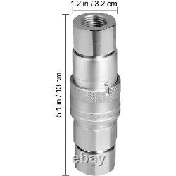 4x Accouplements rapides plats hydrauliques de type NPT 3/4 pouce pour chargeuse compacte Bobcat ISO16028