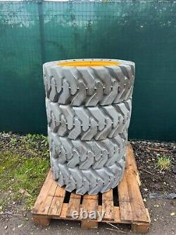 4x Westlake 33x12-20 JCB Roue de roue solide pneu £1500 + TVA Skidsteer Loader T24