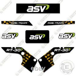 Asv Rt-30 Decal Kit Skid Steer Remplacement Stickers Matériel Autocollants (rt 30)