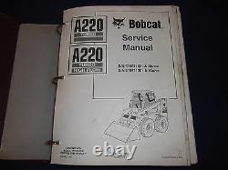 Bobcat A220 Skid Steer Service Loader Service Shop Réparation Livre Manuel 6901245 Original
