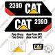 Caterpillar 239d Skid Steer Autocollants Decal Kit D'équipement (239 D)