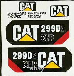 Caterpillar 299d2 Xhp Decal Kit Chat Skid Steer Autocollants États-unis Livraison Gratuite Et Rapide