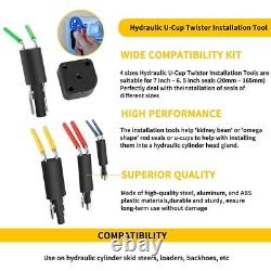 Ensemble d'outils d'installation de joint d'étanchéité pour vérins hydrauliques pour chargeuses compactes, chargeuses sur pneus, tractopelles.