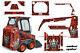 Ensemble De Graphiques Kit Décal Wrap Pour Bobcat Skidsteer Mini Loader Skid Steer Widow Ko