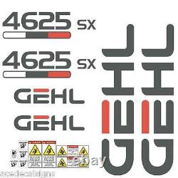 Gehl 4625 Sx Skid Steer Chargeur, Stratifié, Autocollant Autocollant Kit