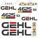 Gehl 4625sx Decal Kit Skid Steer Décalcomanies 4625sx (4625) 7 Ans Vinyle