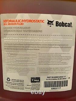 Huile Hydraulique Bobcat Authentique Fluide Hydrostatique 5 Gallon (2x2,5) Chargeur De Skidsteer