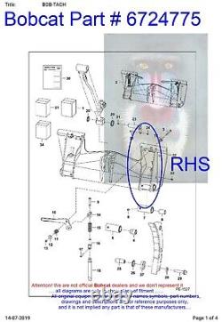 Kit de reconstruction du levier de verrouillage du godet Bobcat Bobtach Fast-Tach RHS 6724775