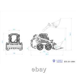 LESU Assemblé 1/14 Chargeuse Hydraulique RC à Roues Métalliques Skid-Steer Aoue LT5H Léger