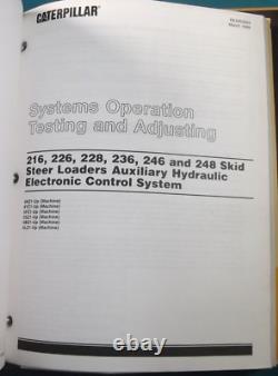 Manuel de service et de réparation pour chargeuse sur pneus Cat Caterpillar 216 226