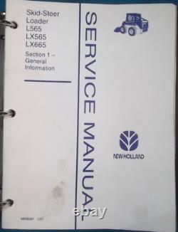 NOUVEAU HOLLAND L565 Lx565 LX665 SKID STEER SERVICE SHOP REPAIR MANUAL BOOK OEM