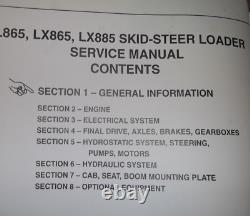 NOUVEAU HOLLAND L865 Lx865 Lx885 MANUEL D'ATELIER DE RÉPARATION ET D'ENTRETIEN DE SERVICE SKID STEER
