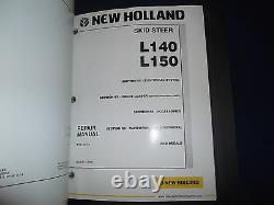 New Holland L140 L150 Skid Steer Service Loader Service Shop Réparer Manuel Livre