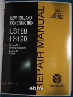 Nouveau Holland Ls180 Ls190 Chargeuse à Direction à Dérapage Manuel d'Atelier de Réparation et d'Entretien de Service