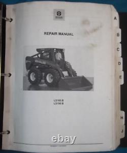 Nouveau Holland Ls185. B Ls190. B Chargeur à Direction à Glissière Manuel de Réparation du Magasin de Service OEM