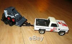 Ramassage Vintage Ertl Chevrolet Truck & Bobcat Mini Chargeuse Avec Remorque 1/25