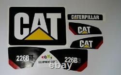 Set Autocollant Cat Caterpillar Chargeurs Compacts Decal Kit Chargeur 226b3 Navire Gratuit USA Rapide