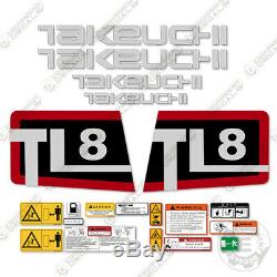 Takeuchi Tl 8 Skid Steer Decal Kit Équipement Autocollants Tl8 Tl8